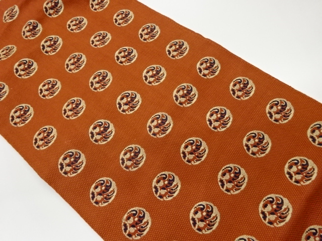 JAPANESE KIMONO / VINTAGE NAGOYA OBI / WOVEN ABSTRACT PATTERN